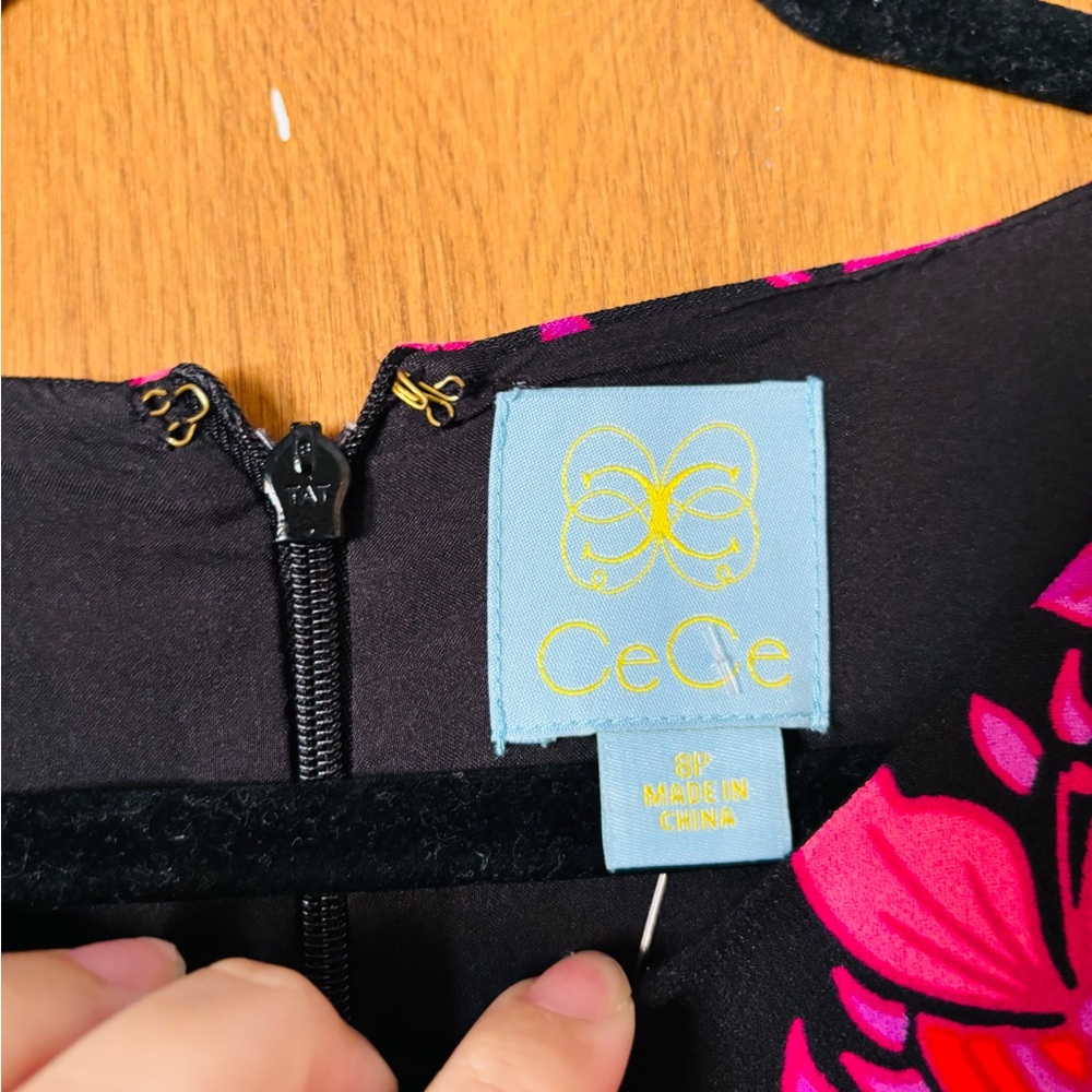 Floral Black and Pink Dress - Picture 2 of 3
